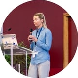 Helga Thordersen as speaker of OpenAirlines OpenDay