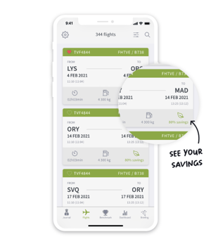 SkyBreathe MyFuelCoach Fuel Saving dashboard