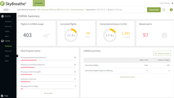 New Emissions module to fill up CORSIA & EU-ETS reports| OpenAirlines